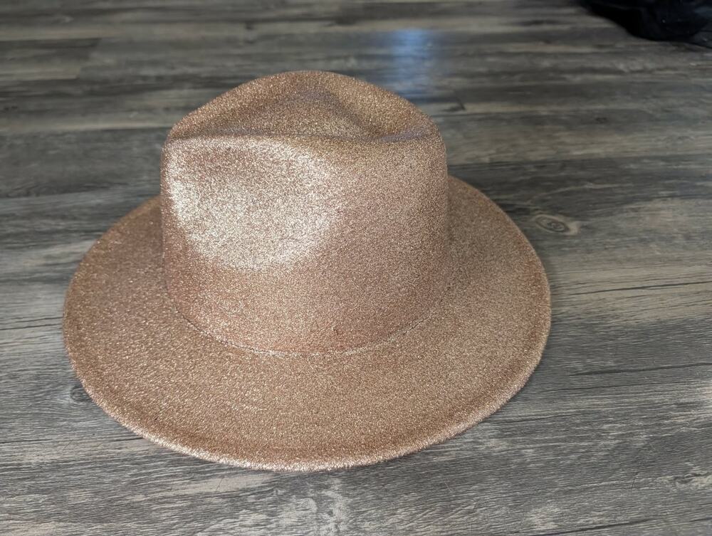 Gold Glitter Western Cowboy Party Hat Women's One Size Special Occasion